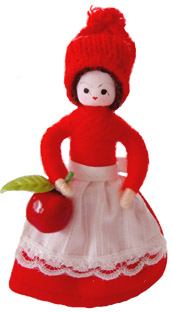 Woman with X-mas apple 2002