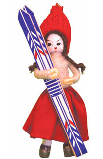 Girl with Skis 1996